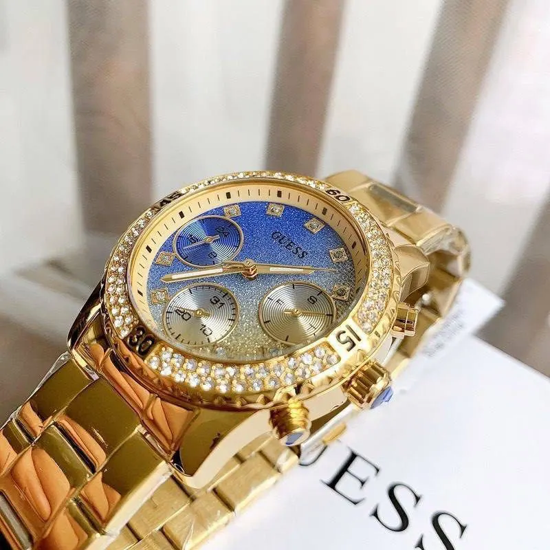 Guess Confetti Two-tone Dial Crystal Ladies Watch- W0774L2